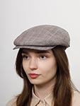 Кепка STETSON арт. 6380401 DRIVER CAP WOOL CHECK (серый)